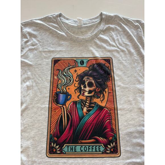 The Coffee Tarot Card  Rocker T-Shirt - Picture 1 of 3